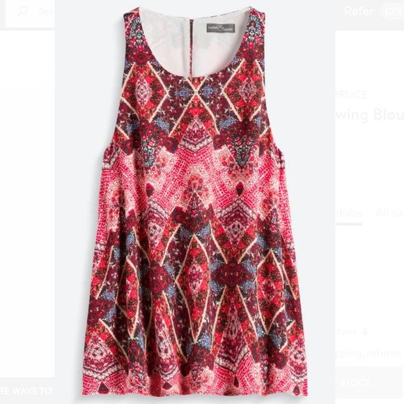 Market & Spruce Ashena Swing Blouse - Picture 2 of 2